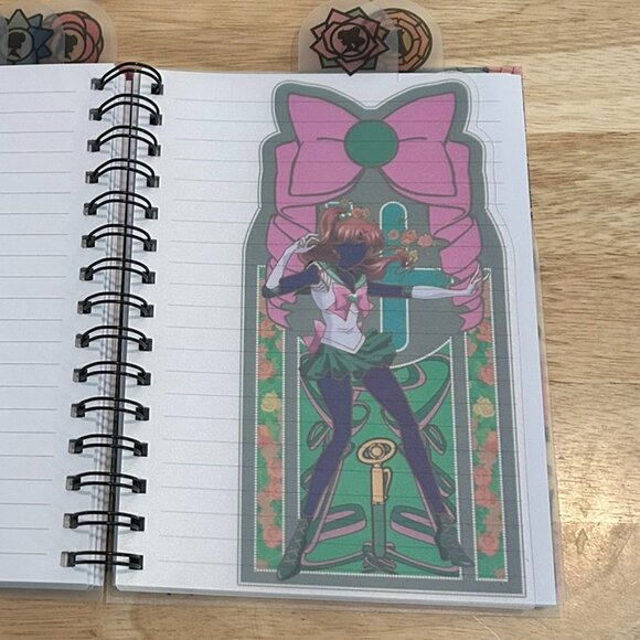 Sailor Moon Crystal 6” x 8” Plastic Divider Tab Journal By Just Funky - Picture 6 of 7